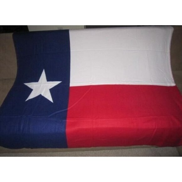 New Texas Flag The Lone Star State Soft Warm Fleece Throw Git Blanket Afghan NIP - Picture 1 of 2